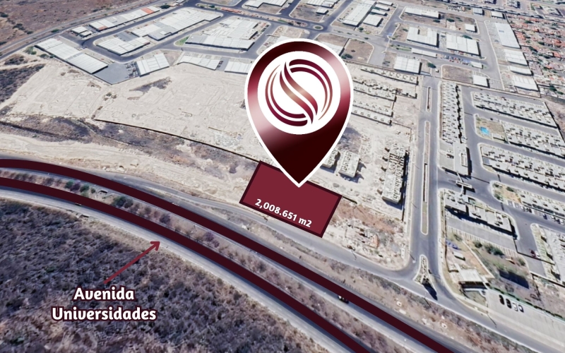 Lote comercial de 2,009 m2 sobre av. Universidades, venta, El Marqu&eacute;s, Quer&eacute;taro.