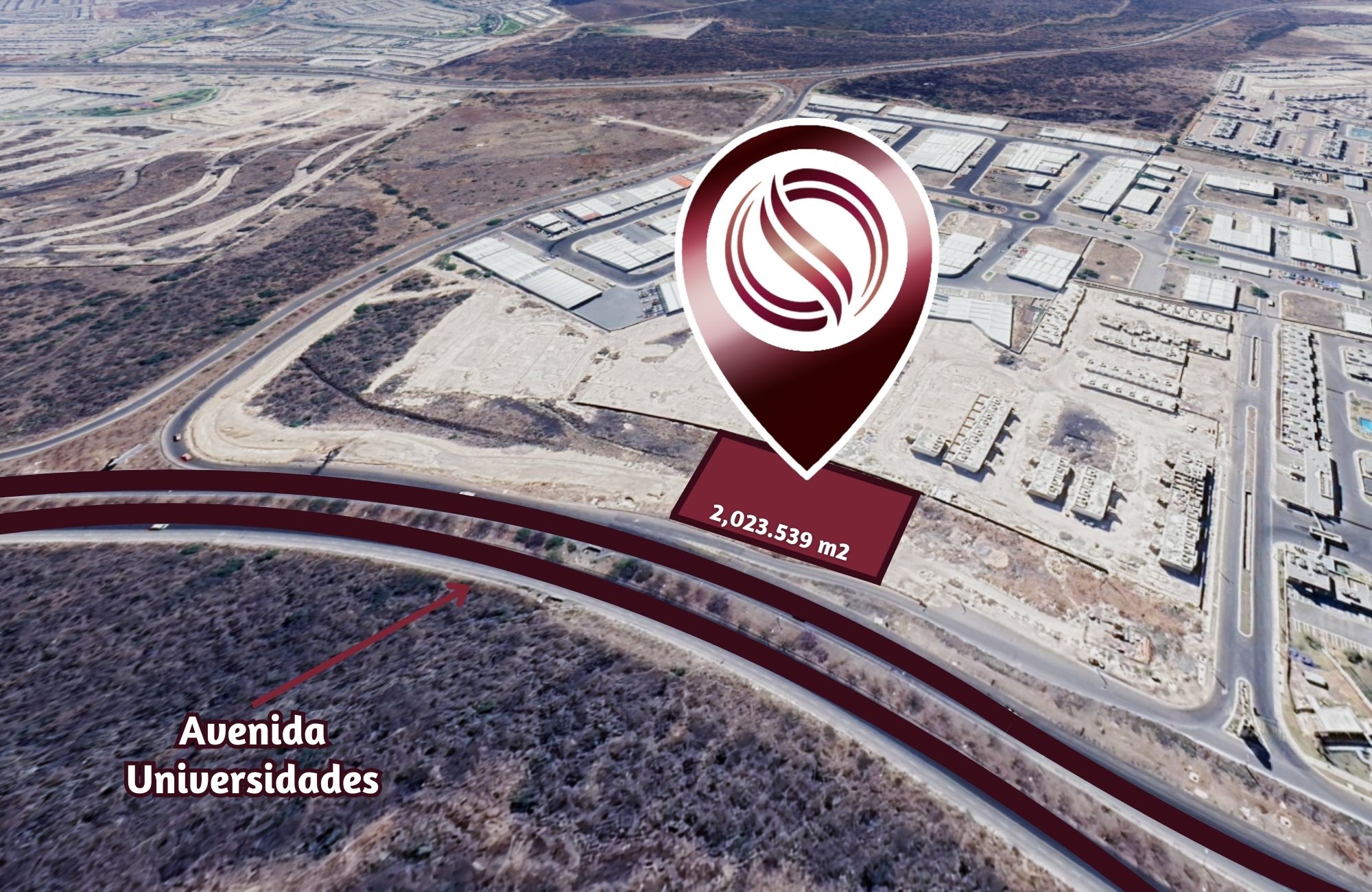 Lote comercial de 2,029 m2 sobre av. Universidades, venta, El Marqu&eacute;s, Quer&eacute;taro.