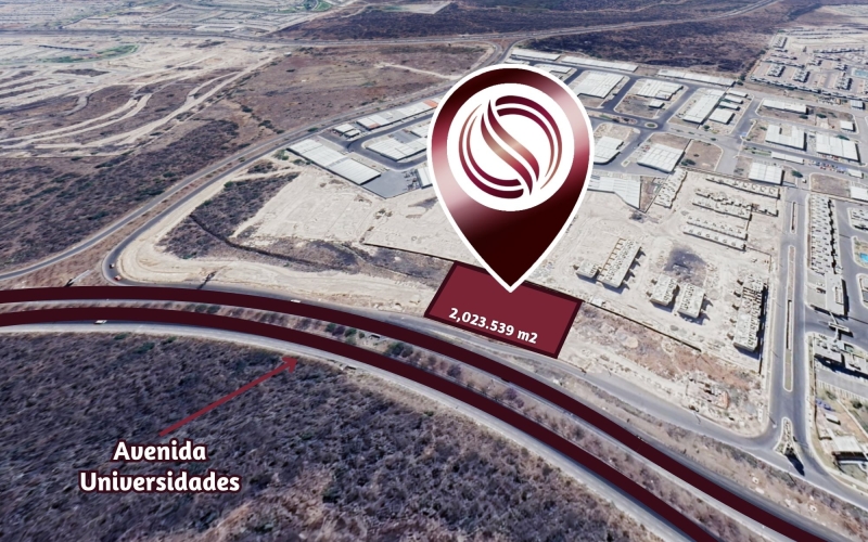 Lote comercial de 2,024 m2 sobre av. Universidades, venta, El Marqu&eacute;s, Quer&eacute;taro.