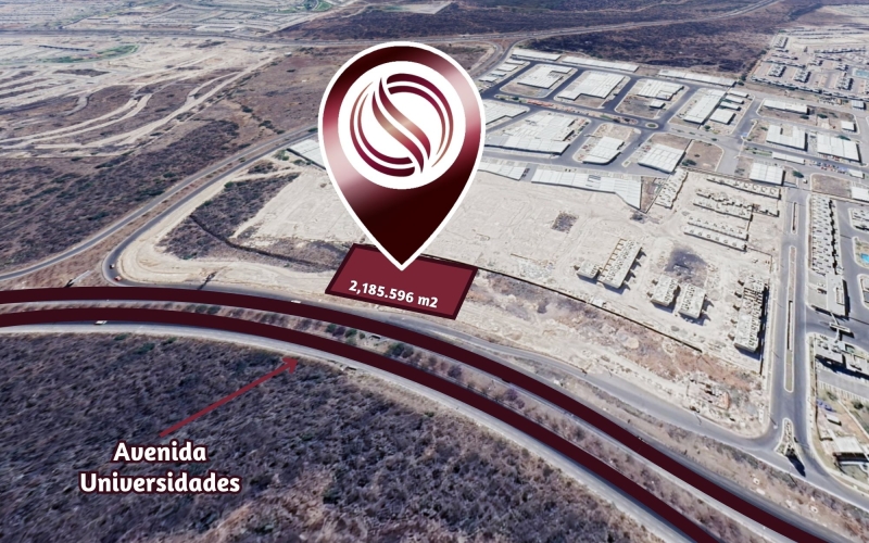 Lote comercial de 2,186 m2 sobre av. Universidades, venta, El Marqu&eacute;s, Quer&eacute;taro.