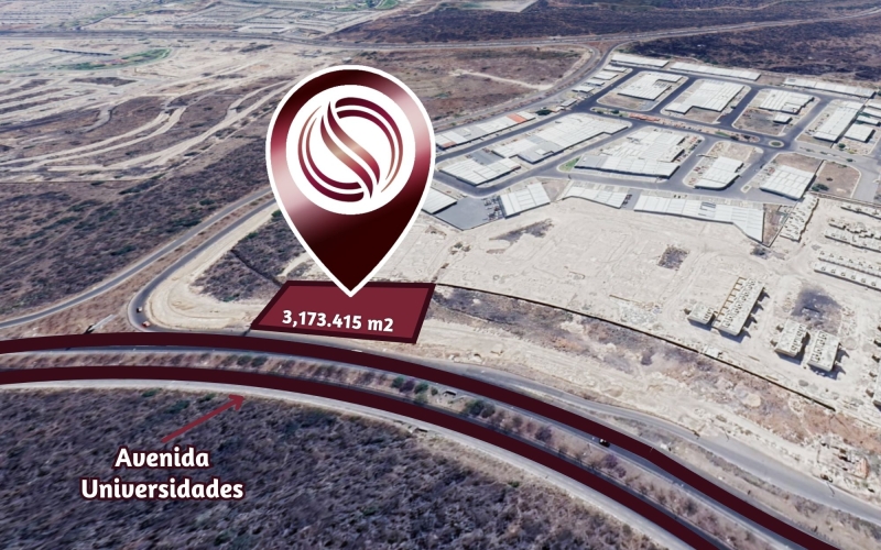 Lote comercial de 3,173 m2 sobre av. Universidades, venta, El Marqu&eacute;s, Quer&eacute;taro.