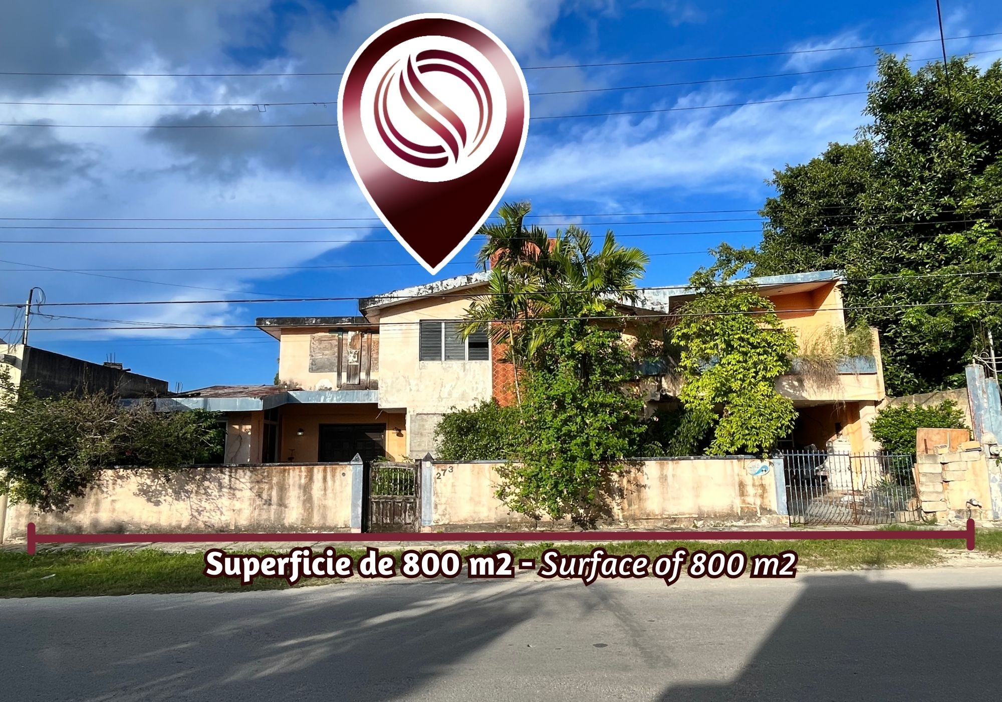 Terreno en Avenida 15, a 450 metros del malec&oacute;n, 2 minutos de la playa, en venta Cozumel Centro.