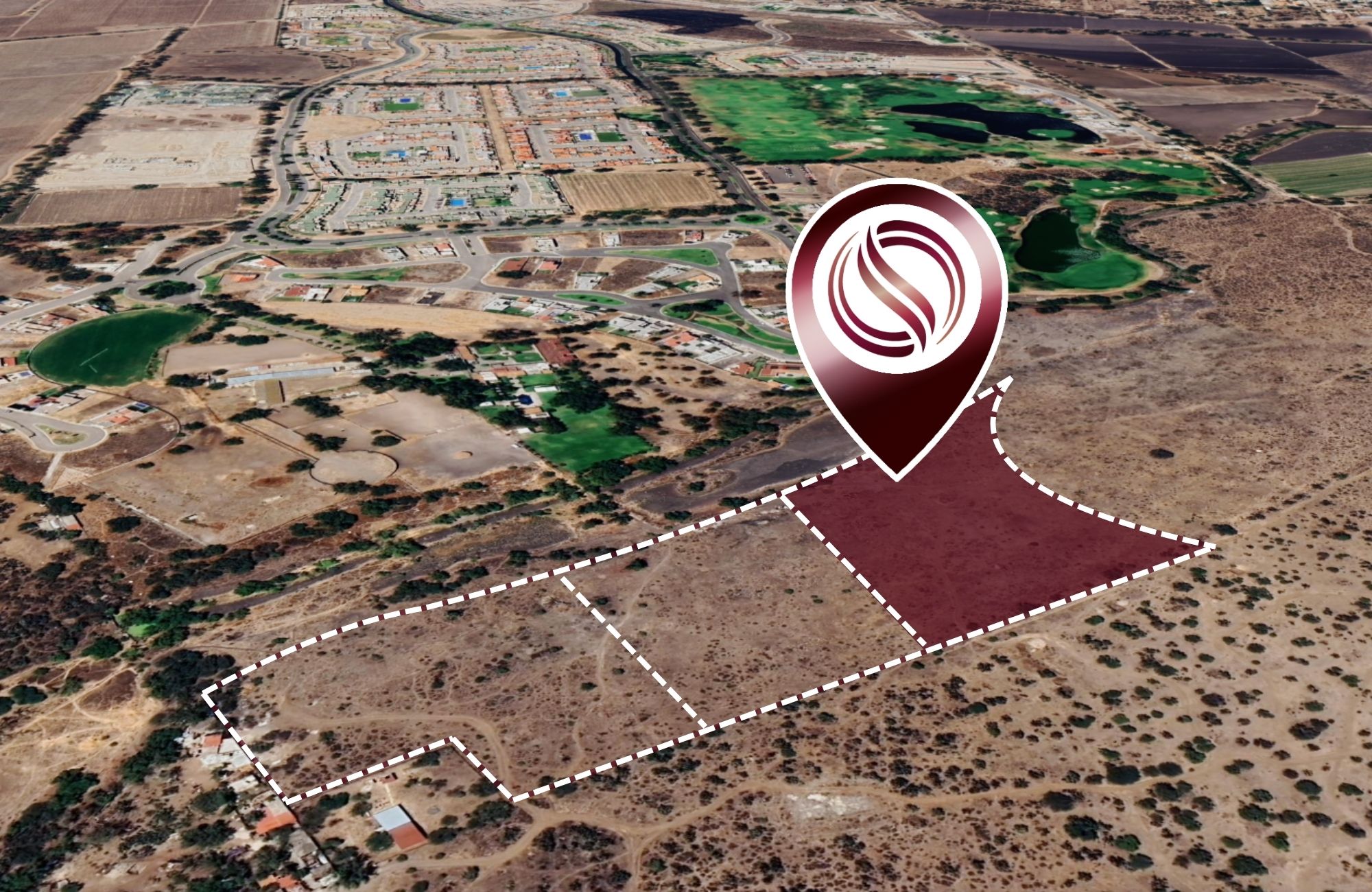 Lote de 13,010 m&sup2; en comunidad cerrada con campo de golf, en venta, San Miguel de Allende.