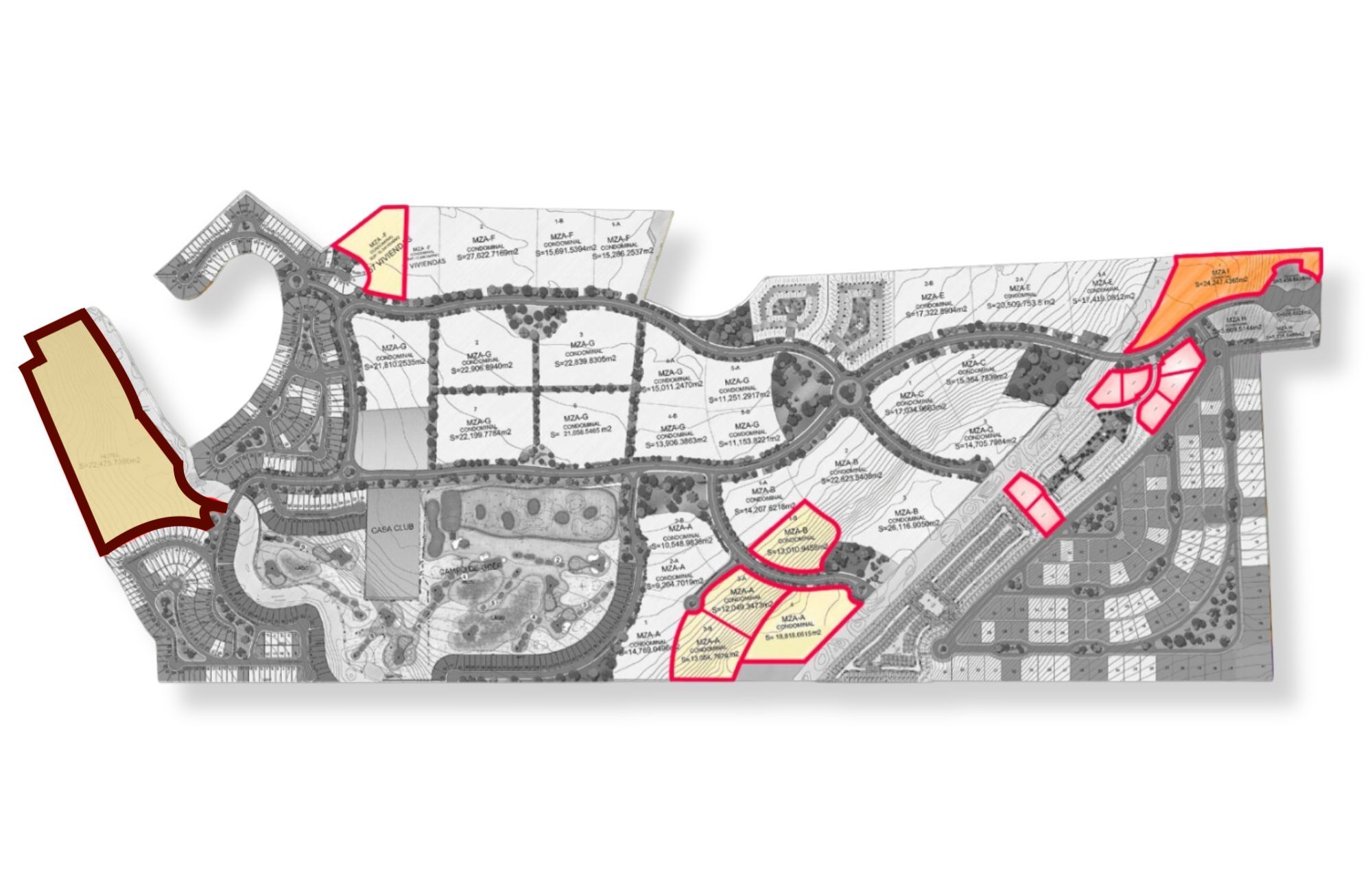 Lote de 13,010 m&sup2; en comunidad cerrada con campo de golf, en venta, San Miguel de Allende.