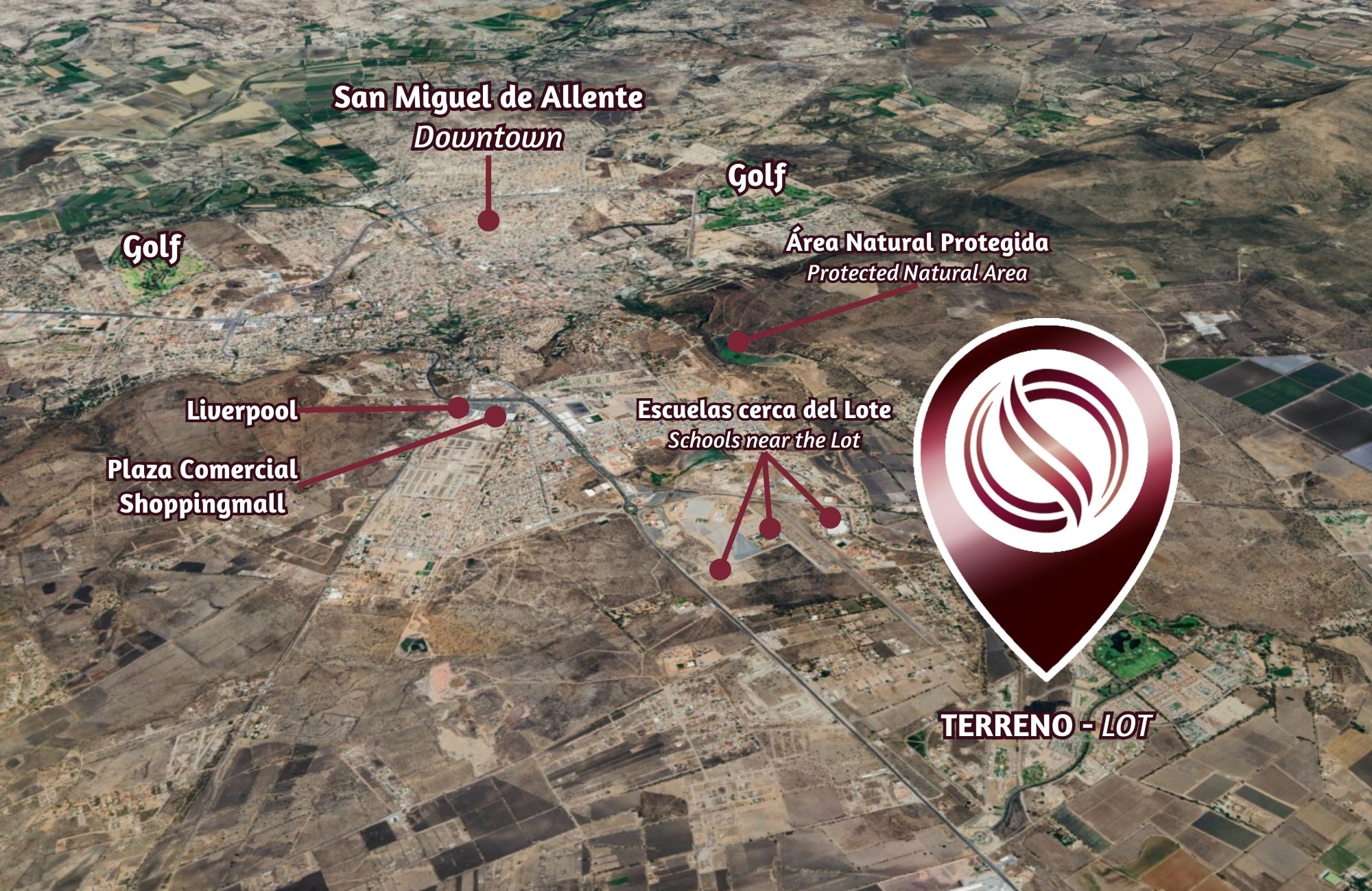 Lote de 18,818 m&sup2; en comunidad cerrada con campo de golf, en venta, San Miguel de Allende.