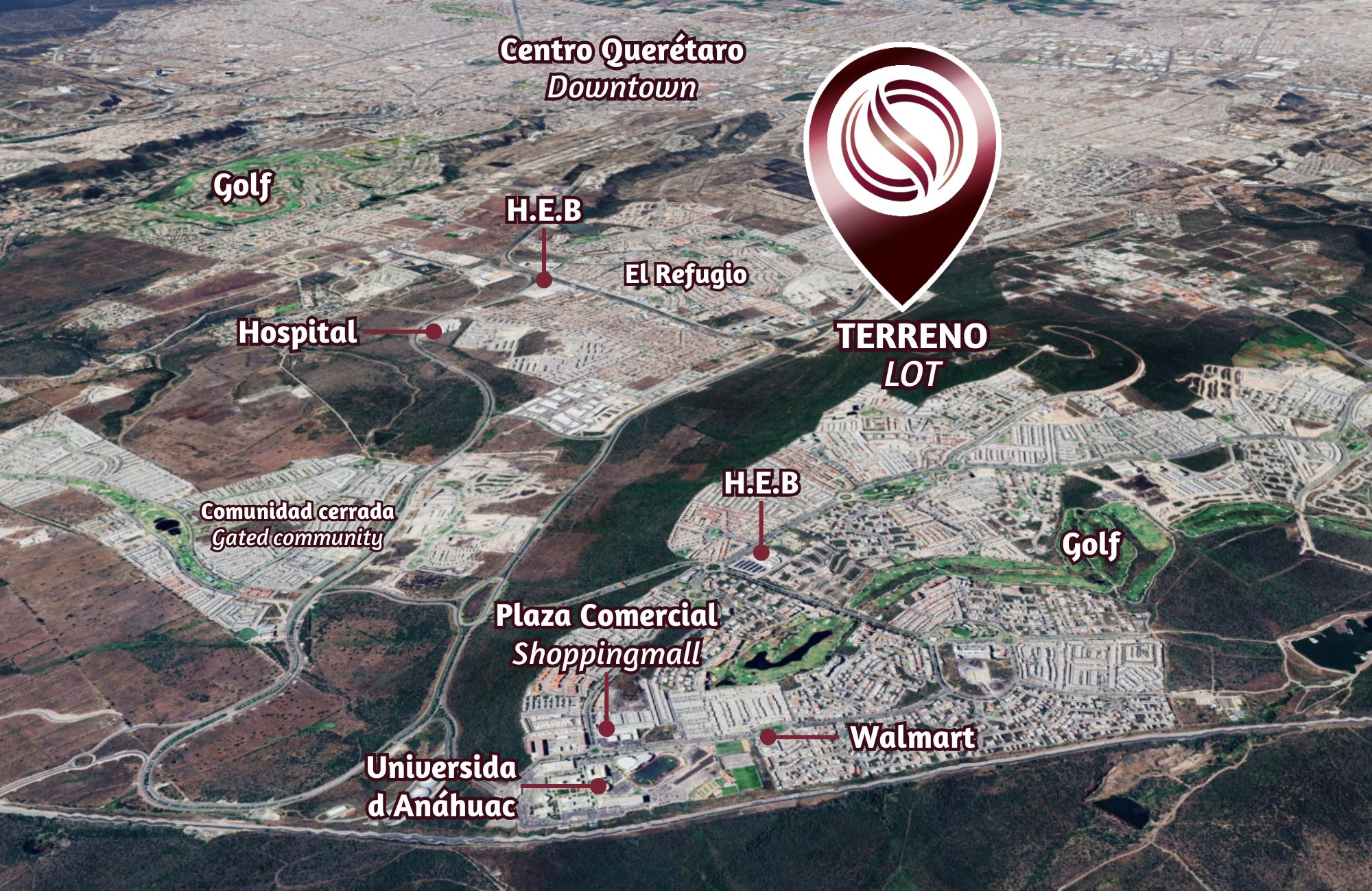 Lote para desarrollo vertical de 7,274 m2, en venta, en El Refugio, Quer&eacute;taro