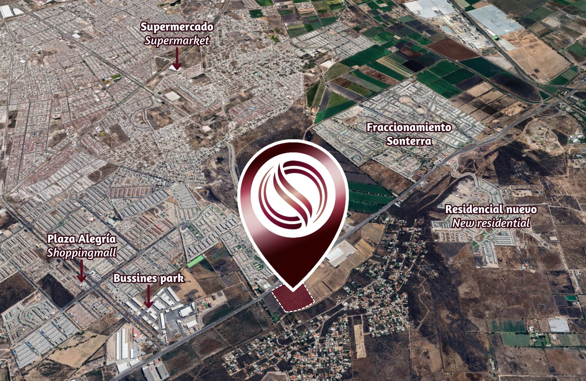 9.5 hect&aacute;reas con frente al libramiento Surponiente, en venta, Quer&eacute;taro