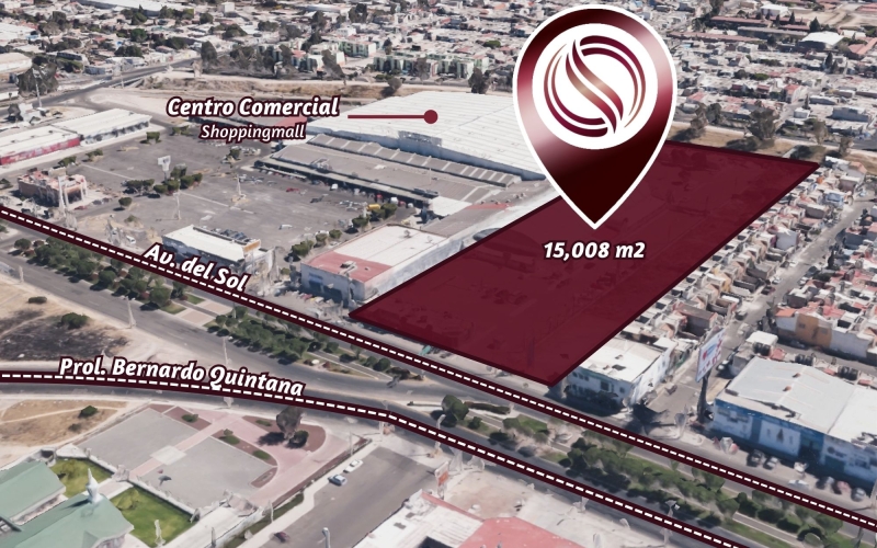 Lote comercial con frente al Blvd. Bernardo Quintana, en venta, Quer&eacute;taro