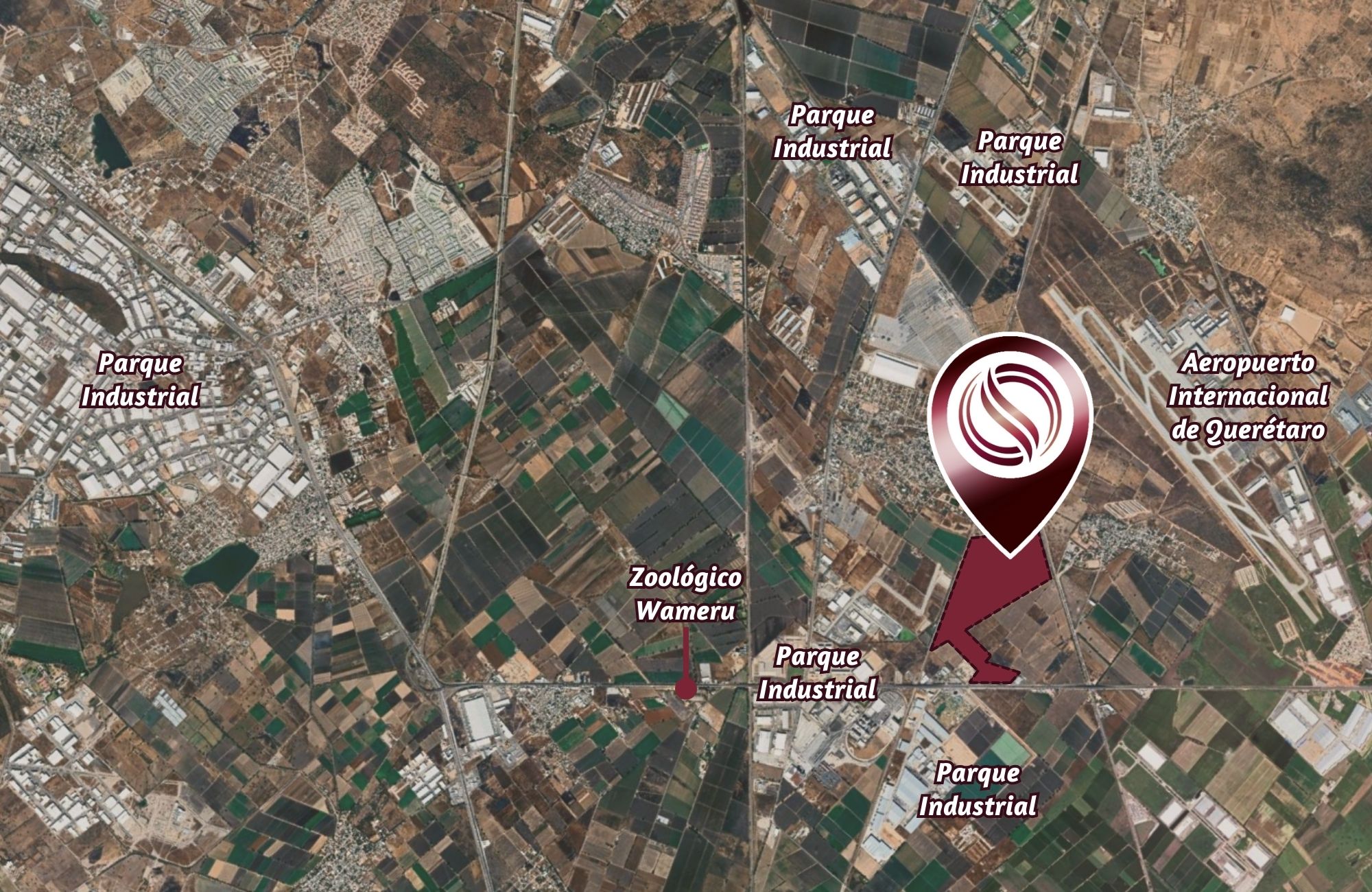 Lote industrial de 84 hect&aacute;reas, zona Aeropuerto, en venta, Quer&eacute;taro.