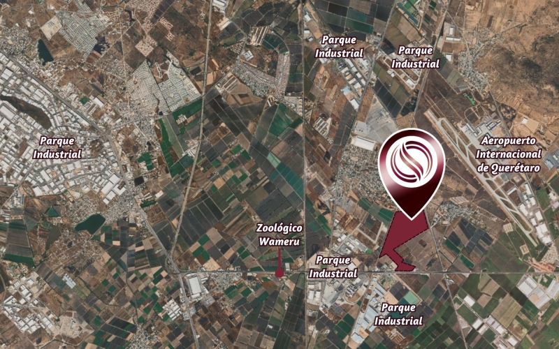 Lote industrial de 84 hect&aacute;reas, zona Aeropuerto, en venta, Quer&eacute;taro.