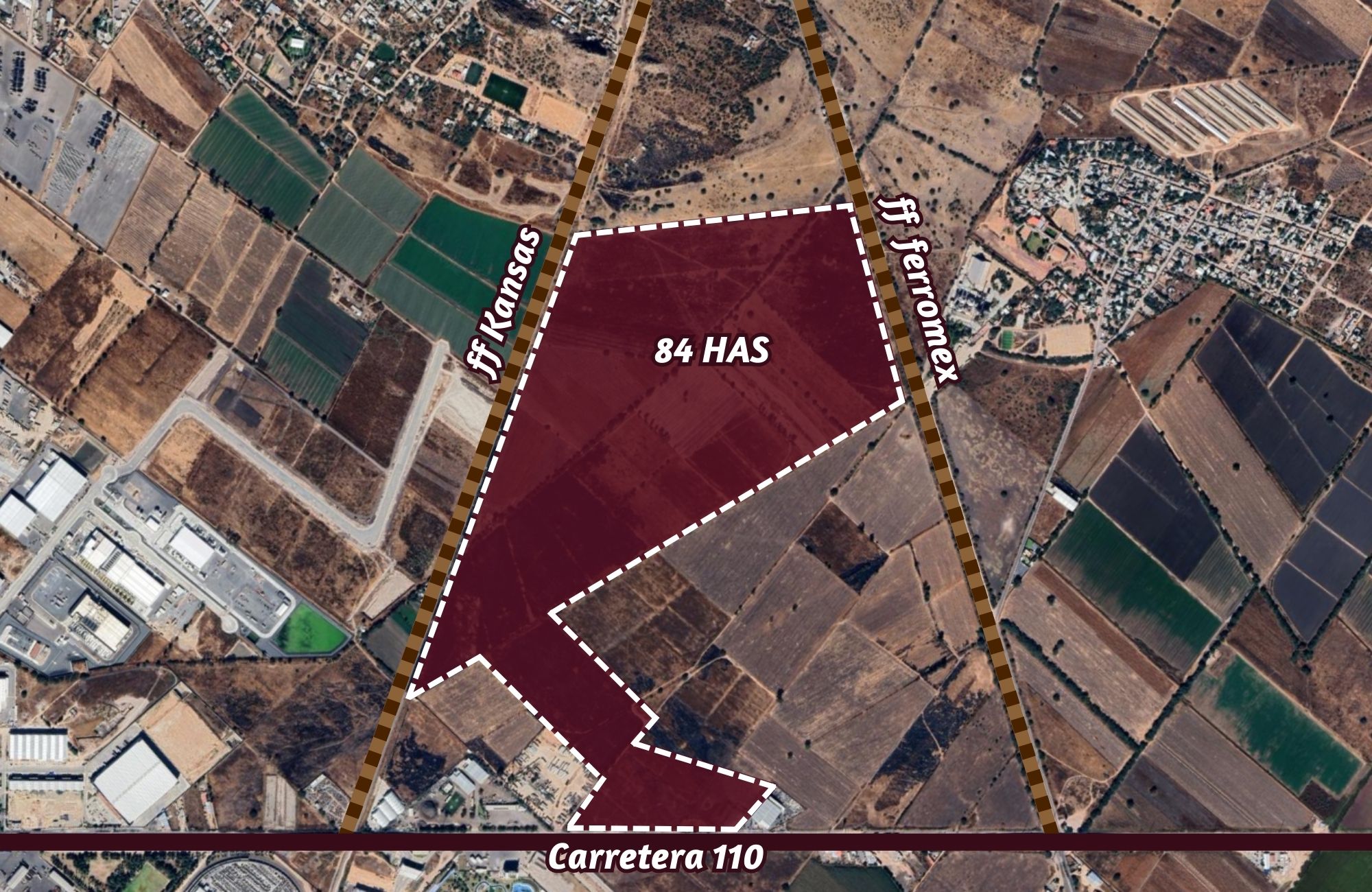 Lote industrial de 84 hect&aacute;reas, zona Aeropuerto, en venta, Quer&eacute;taro.