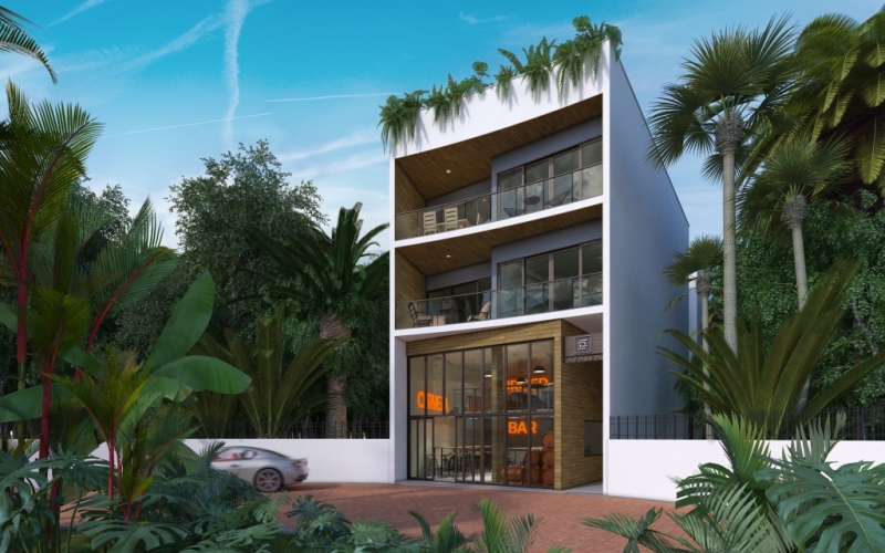 Local comercial doble altura en  venta en Aldea Zama Tulum