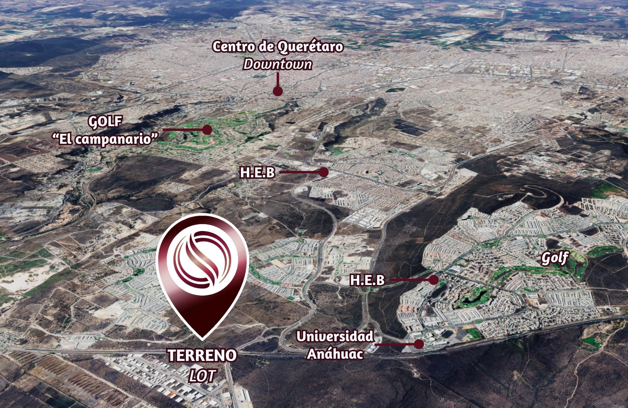 Macrolote de&nbsp; 23,588 m2 en comunidad cerrada, en venta, El Marqu&eacute;s, Quer&eacute;taro