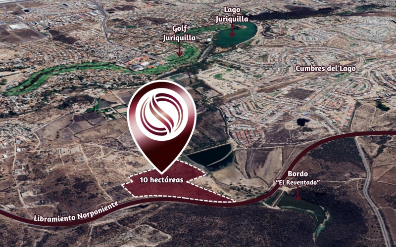 Lote comercial 10 ha Frente al Libramiento Norponiente, Juriquilla, Queretaro