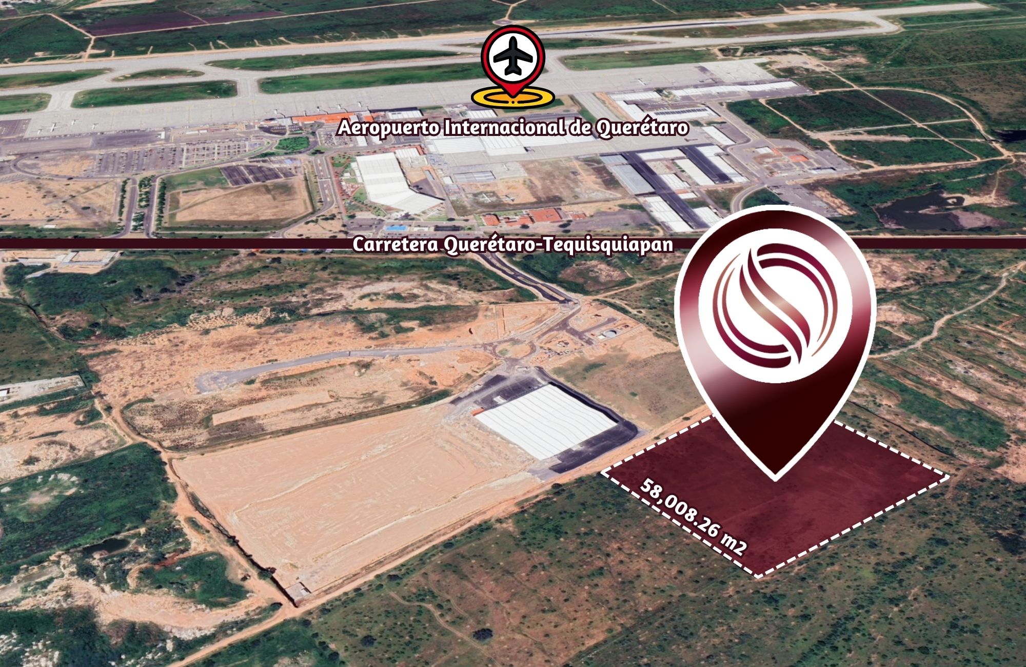 5.8 Hect&aacute;reas uso de suelo comercial, frente al Aeropuerto de Quer&eacute;taro