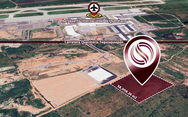 5.8 Hect&aacute;reas uso de suelo Industrial, frente al Aeropuerto de Quer&eacute;taro