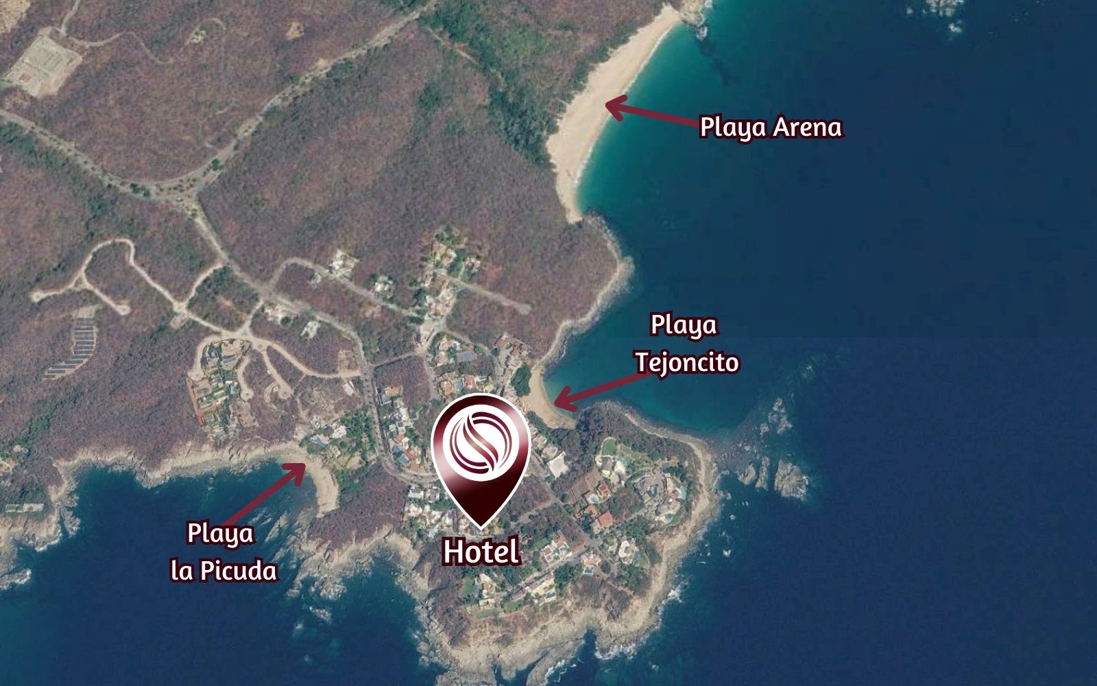 Hotel con vista al mar y alberca, en venta, Residencial Conejos, Huatulco