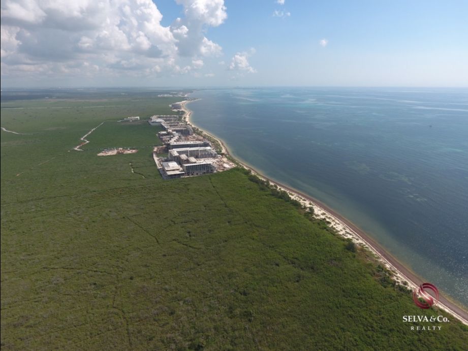 Terreno hotelero con 605 metros de playa, en venta, Puerto Morelos.