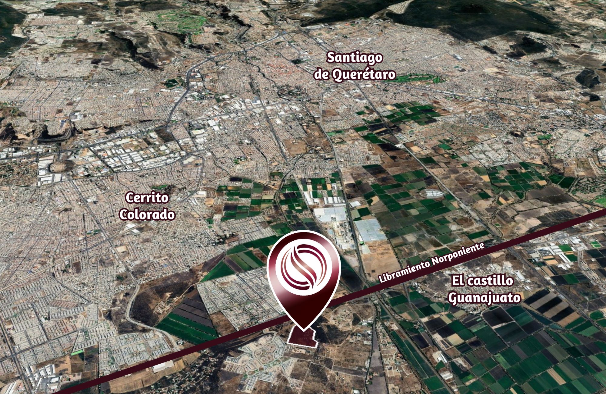 Macrolote Industrial cerca de Obrajuelo, lim&iacute;trofe Quer&eacute;taro, Guanajuato