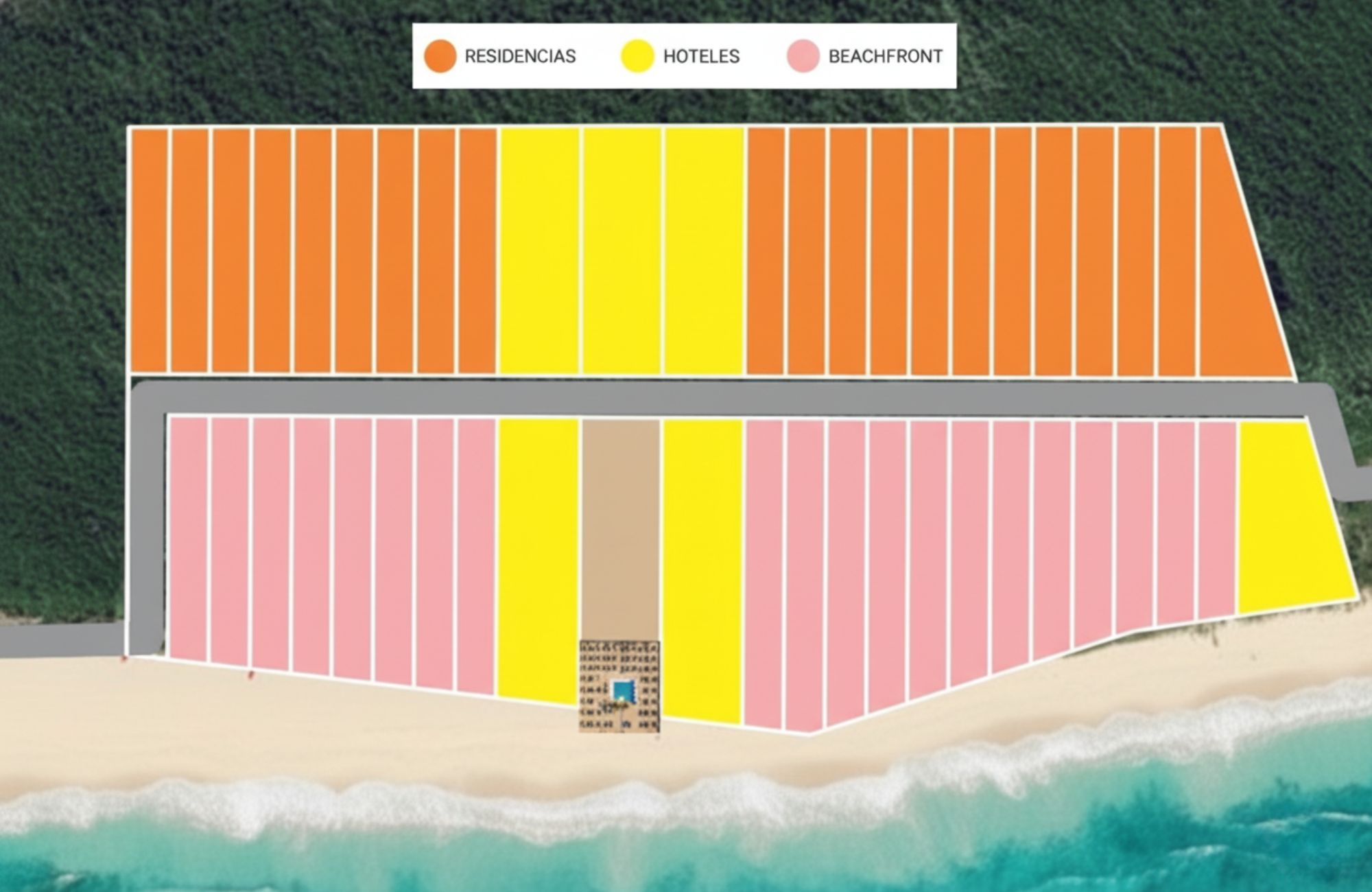 Beachfront lot with beach club, high-density mixed-use zoning for sale, Mahahual