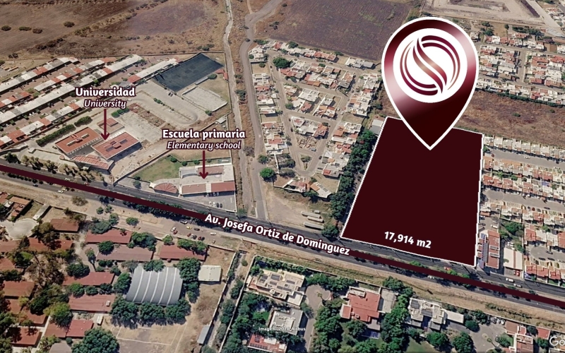 Terreno comercial de 17,914 m2 sobre Av. Josefa Ortiz de Dom&iacute;nguez, en venta.