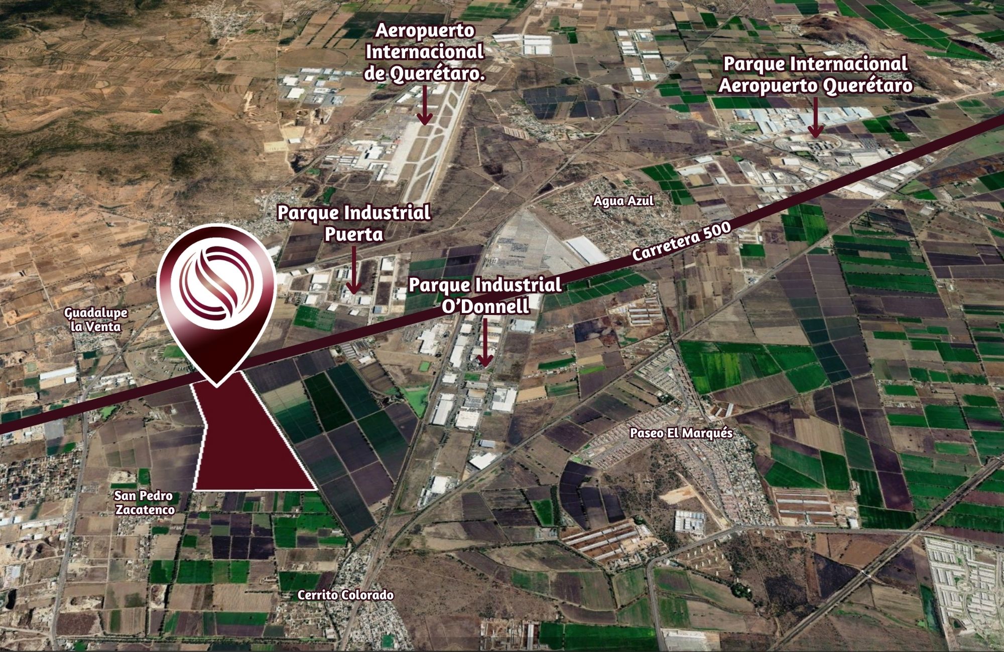 Terreno con uso de suelo Industrial, cerca del Aeropuerto de Quer&eacute;taro, en venta