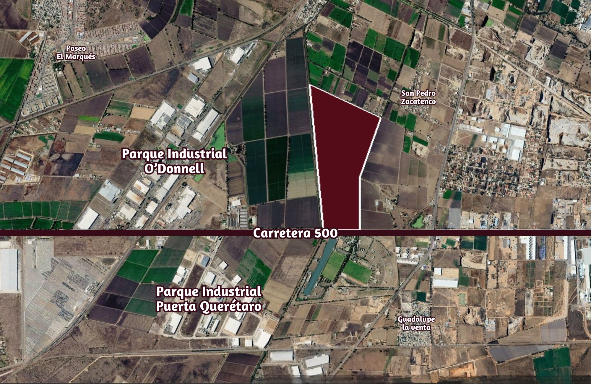 Terreno con uso de suelo Industrial, cerca del Aeropuerto de Quer&eacute;taro, en venta