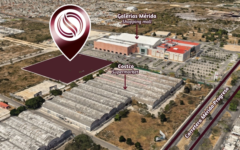 Terreno mixto junto a Costco y Galer&iacute;as M&eacute;rida, en venta, Zona Industrial