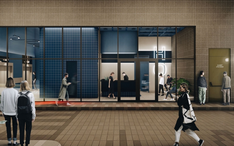 Ground-floor retail space in a commercial corridor, for sale