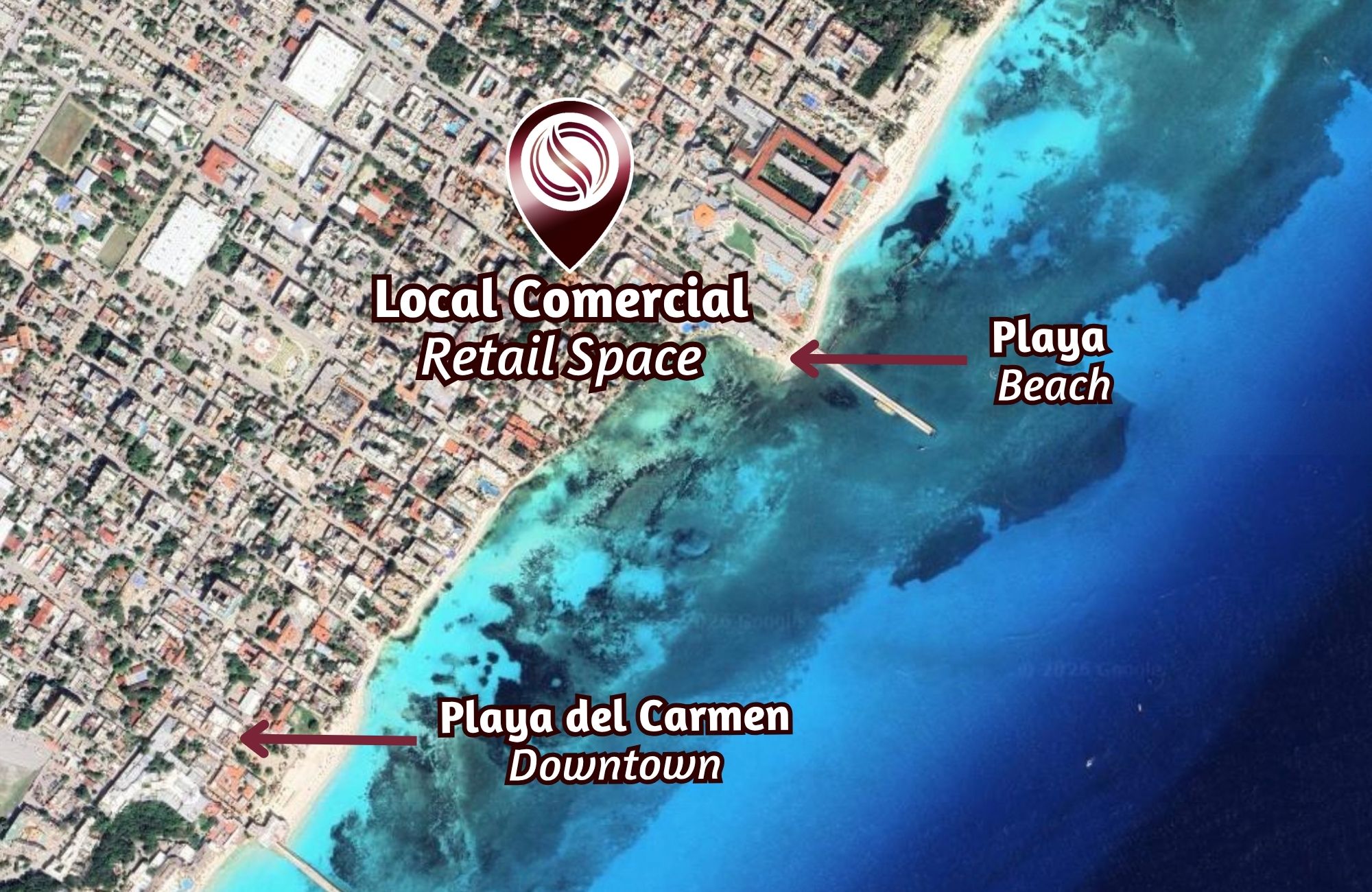 Local comercial a pasos del mar en venta en Zona Playa Mamita&rsquo;s en Playa del Carmen.