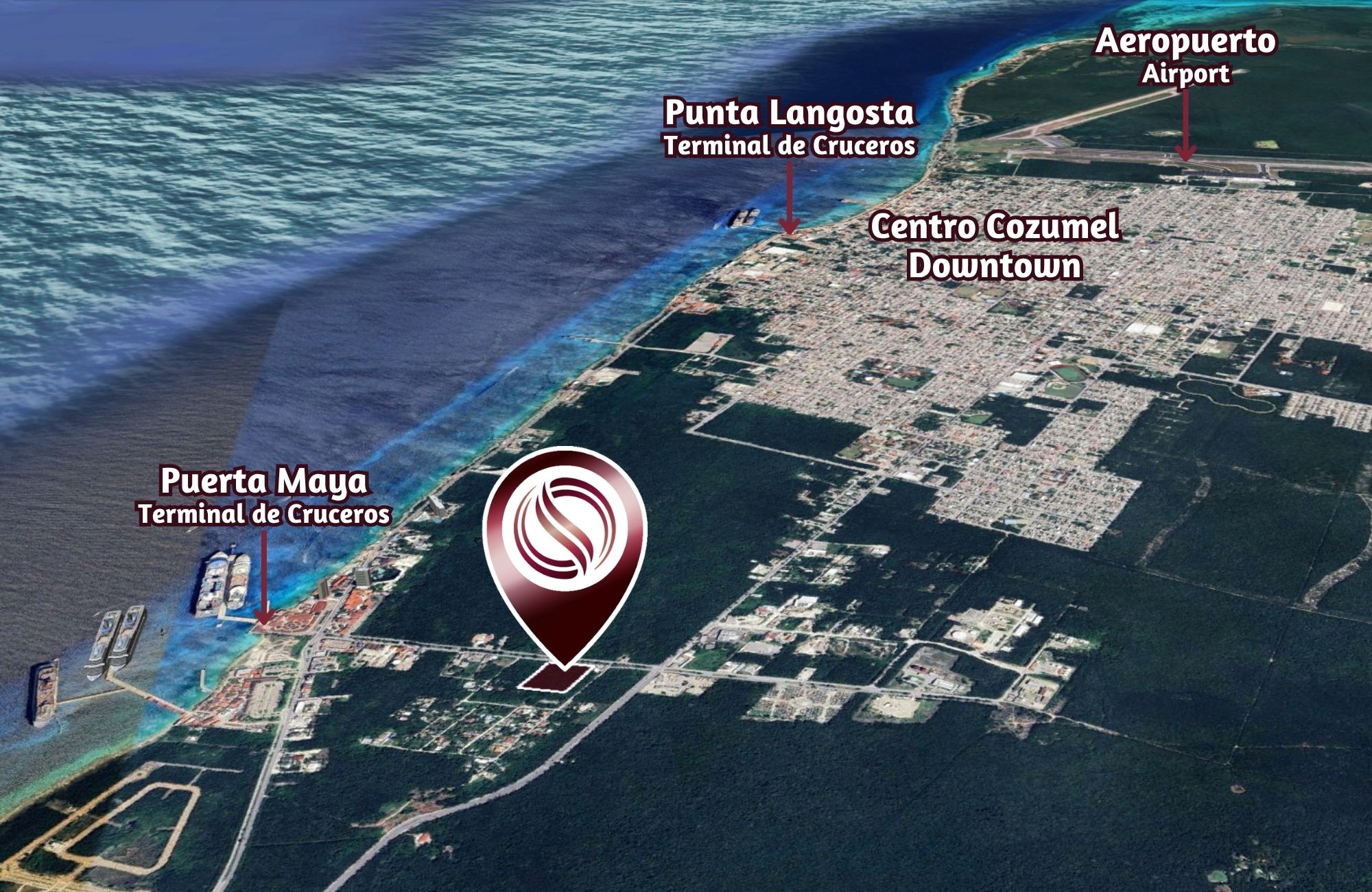 Lote mixto de 10,000 m2 a 800 metros de Puerta Maya, en venta