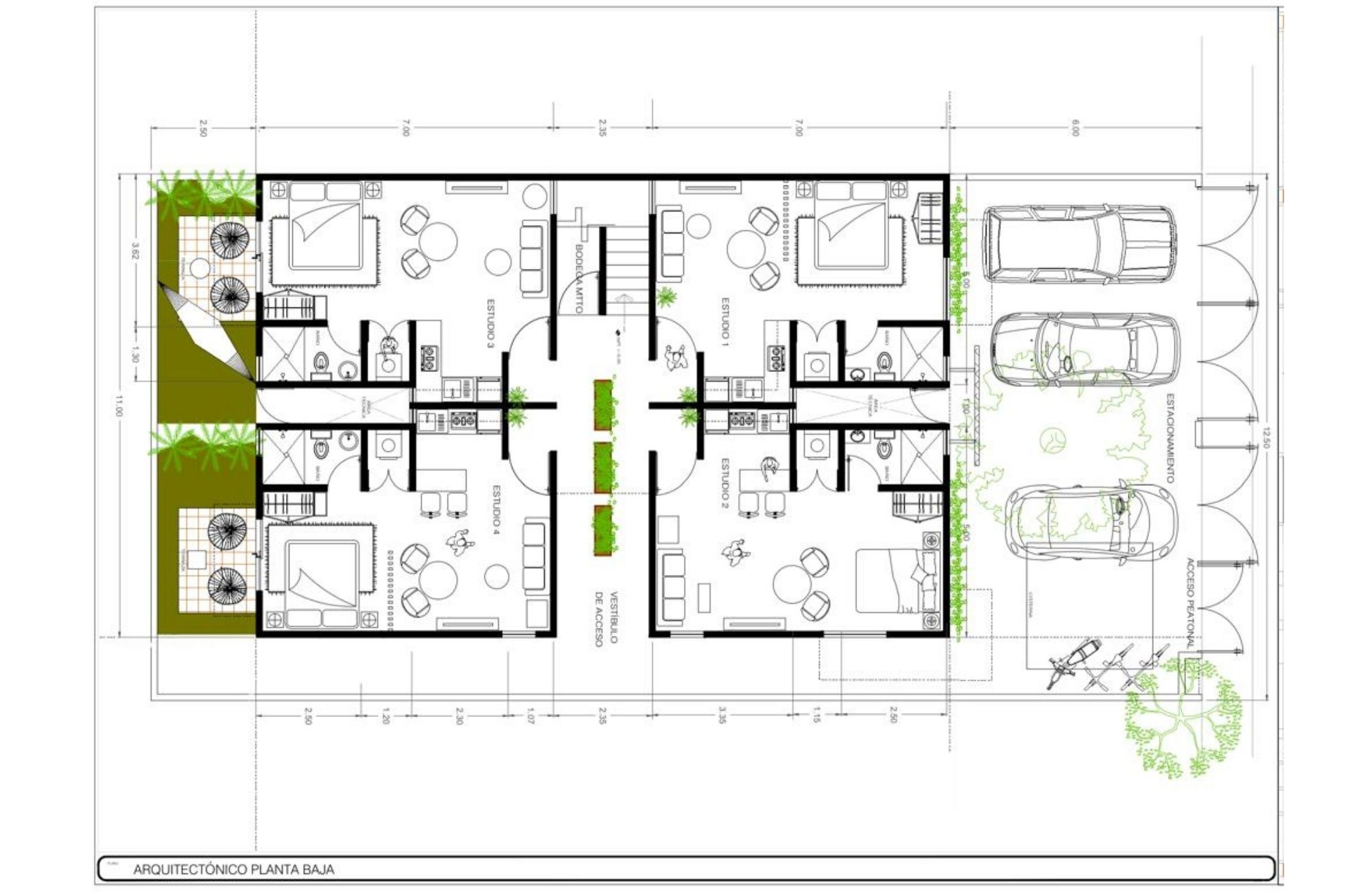 Edificio 12 estudios de 45 m2 cada uno, en obra gris, en venta