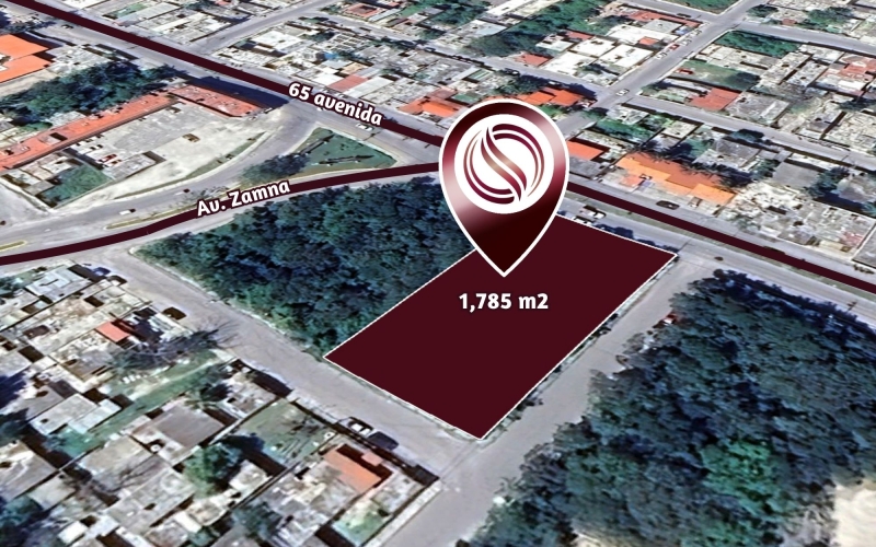 Macrolote de 1,785 m2 de uso mixto sobre Avenida 65, en venta