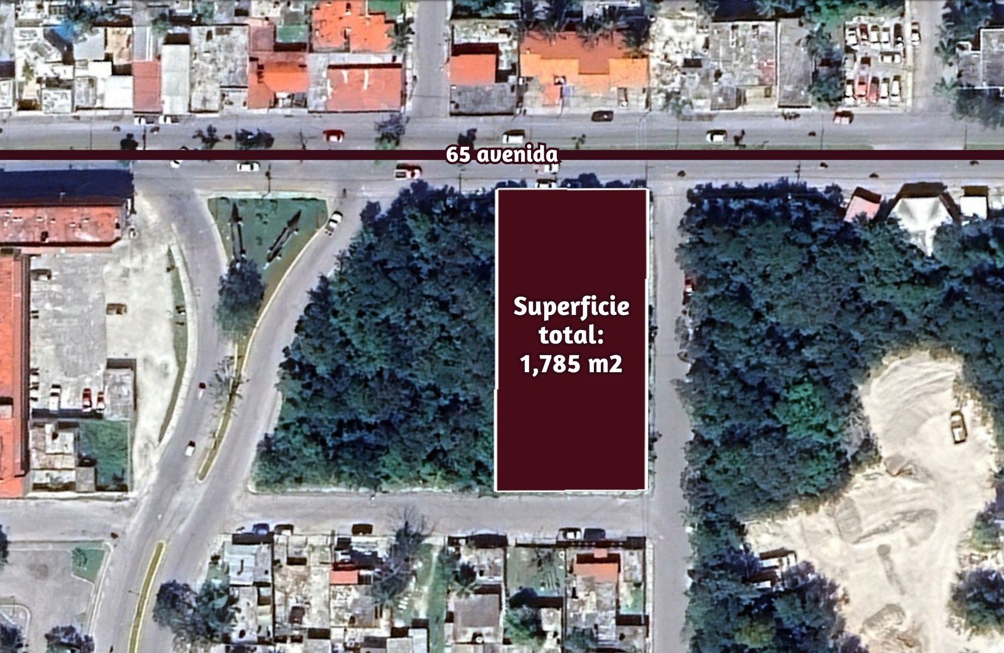 Macrolote de 2,104 m2 de uso mixto sobre Avenida 65, en venta