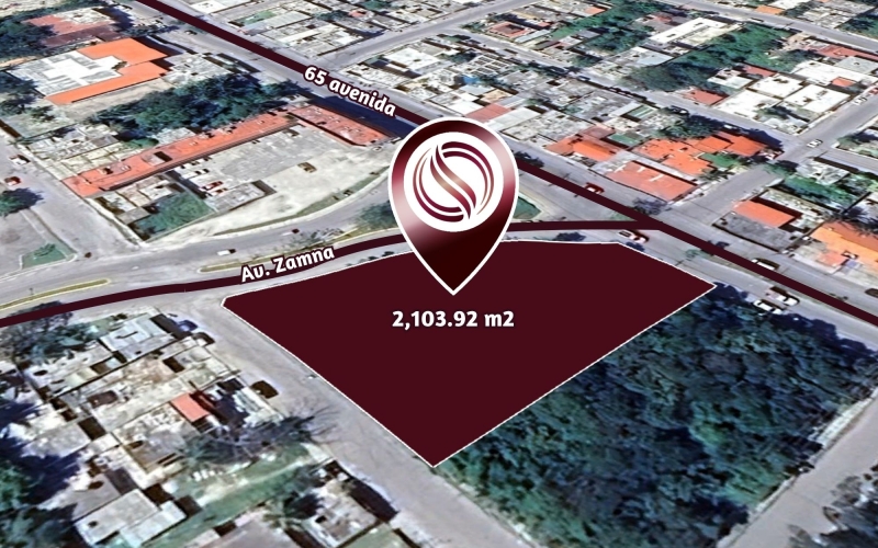 Macrolote de 2,104 m2 de uso mixto sobre Avenida 65, en venta