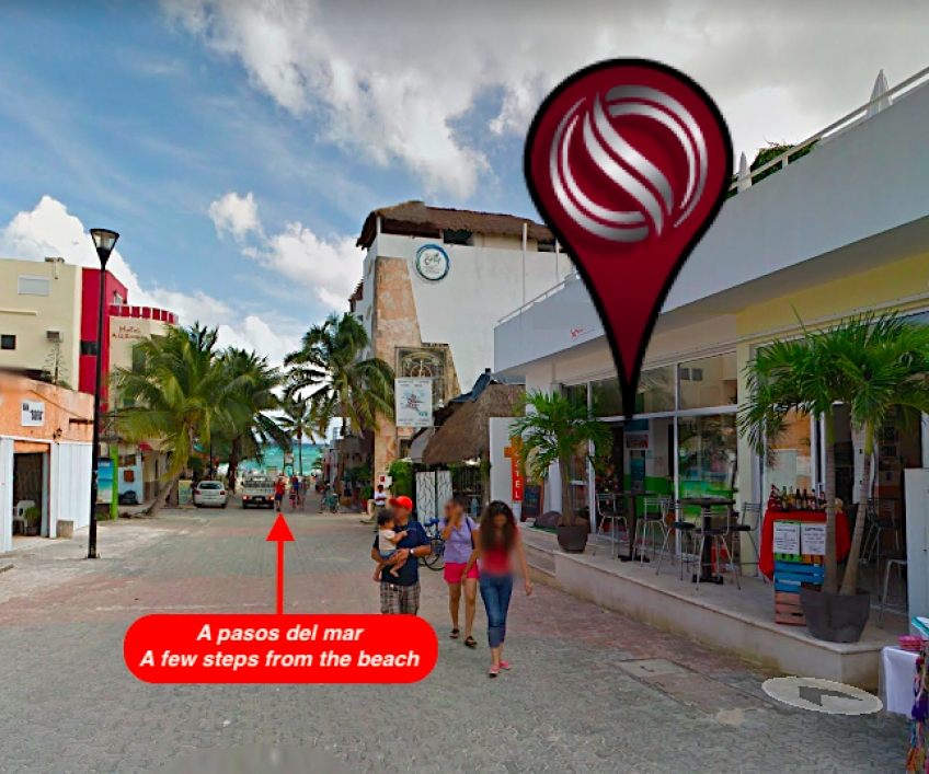 Hotel-hostal en venta en Playa del Carmen,con dos locales comerciales a media cuadra de la playa
