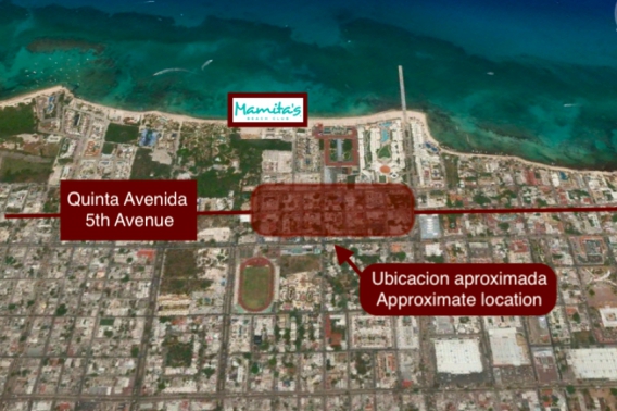 Retail space commercial investment for sale on Fifth Avenue Playa del Carmen.