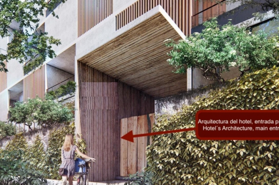 Local comercial en hotel en venta en Tulum, concepto innovador, sobre avenida principal