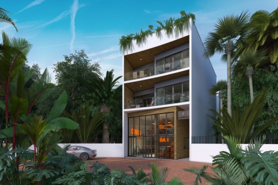 Local comercial doble altura en  venta en Aldea Zama Tulum