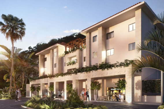 Commercial premises in pre-construction for sale in condominium boulding, on Fifth avenue Huatulco.