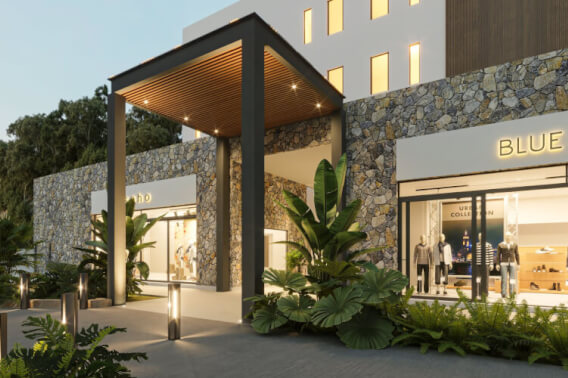 Double-height commercial premises in a boutique building, Fifth Avenue Huatulco.