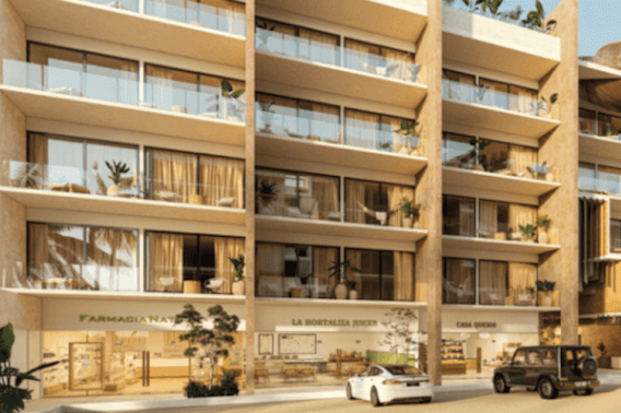 Local comercial en planta baja de edificio residencial de lujo.