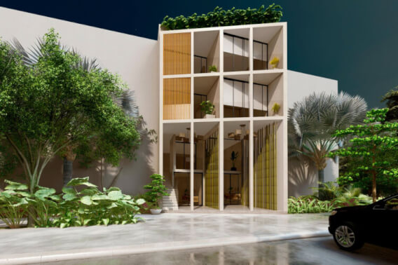 Local comercial en planta baja hacia el andador en venta, Aldea Zama, Tulum