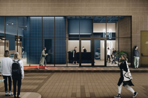 Ground-floor retail space in a commercial corridor, for sale