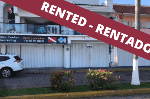 Local PRECIO REDUCIDO con vista al mar- sobre el Malec&oacute;n de Cozumel, en renta.