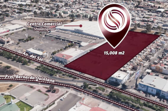 Lote comercial con frente al Blvd. Bernardo Quintana, en venta, Quer&eacute;taro