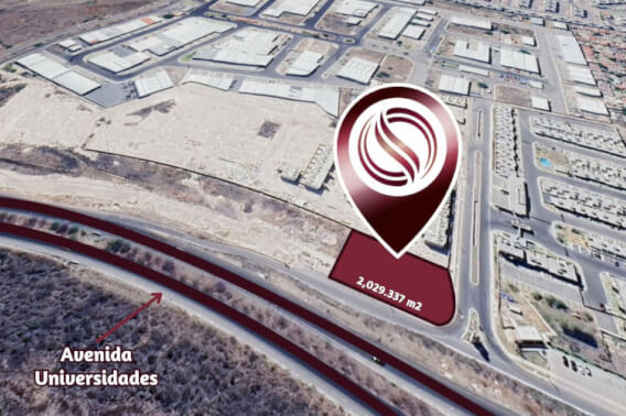 Lote comercial de 2,029 m2 sobre av. Universidades, venta, El Marqu&eacute;s, Quer&eacute;taro.