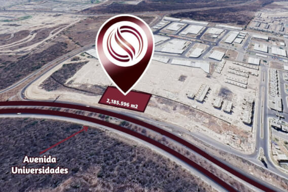 Lote comercial de 2,186 m2 sobre av. Universidades, venta, El Marqu&eacute;s, Quer&eacute;taro.
