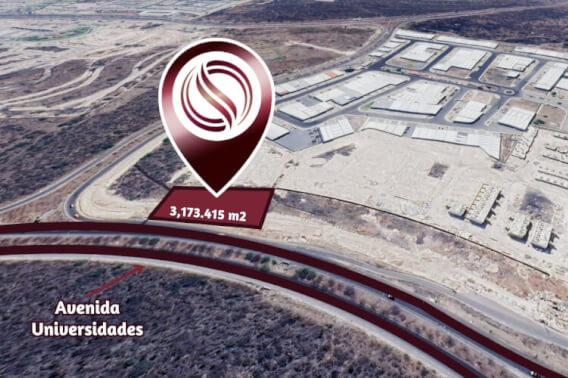 Lote comercial de 3,173 m2 sobre av. Universidades, venta, El Marqu&eacute;s, Quer&eacute;taro.