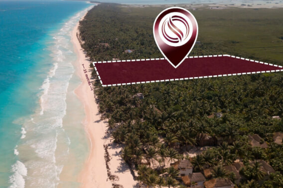 Lote comercial frente al mar, con 25 m de Playa y doble acceso, en venta.